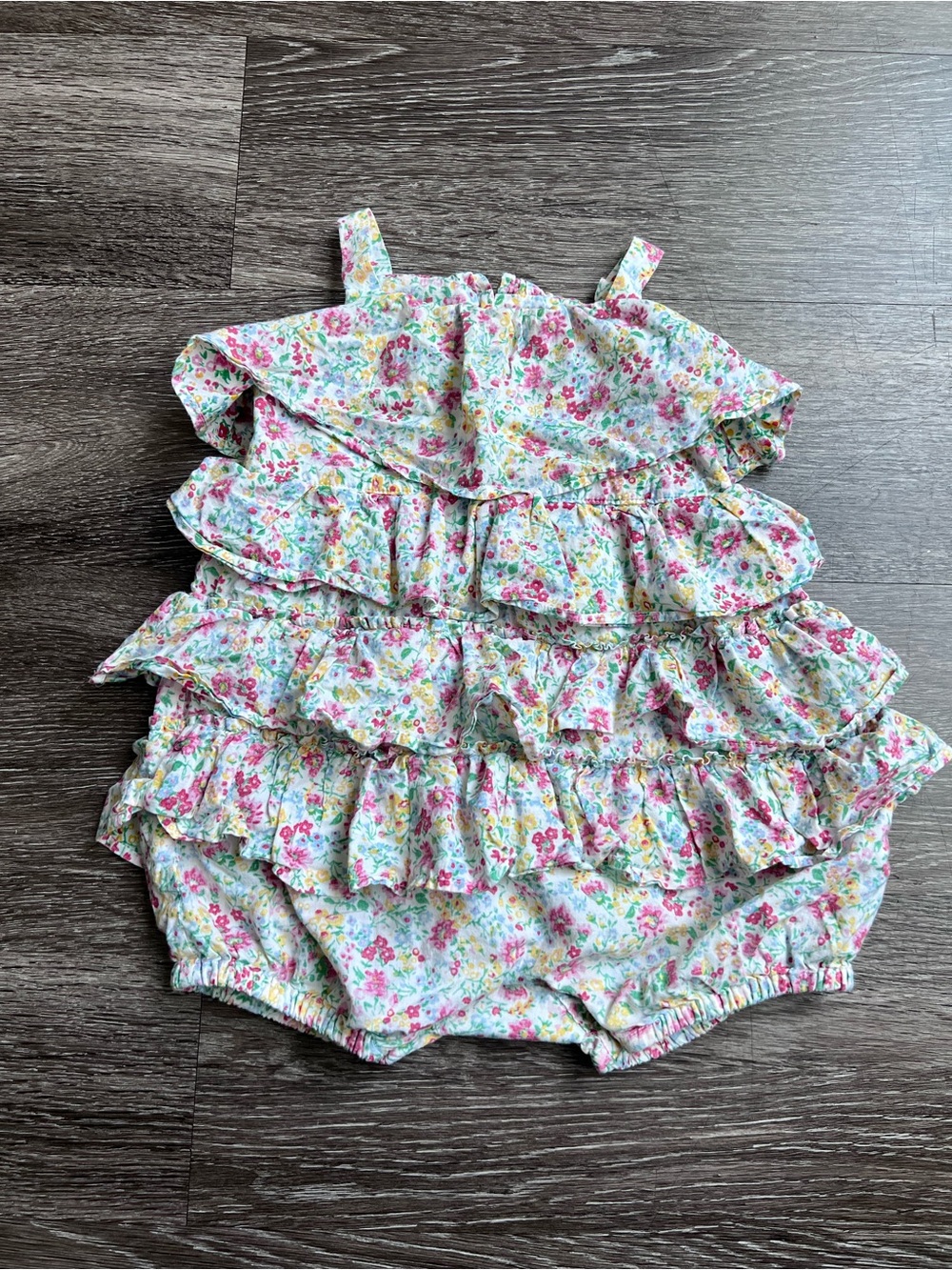 Ralph Lauren baby girl 12M romper dress colorful floral